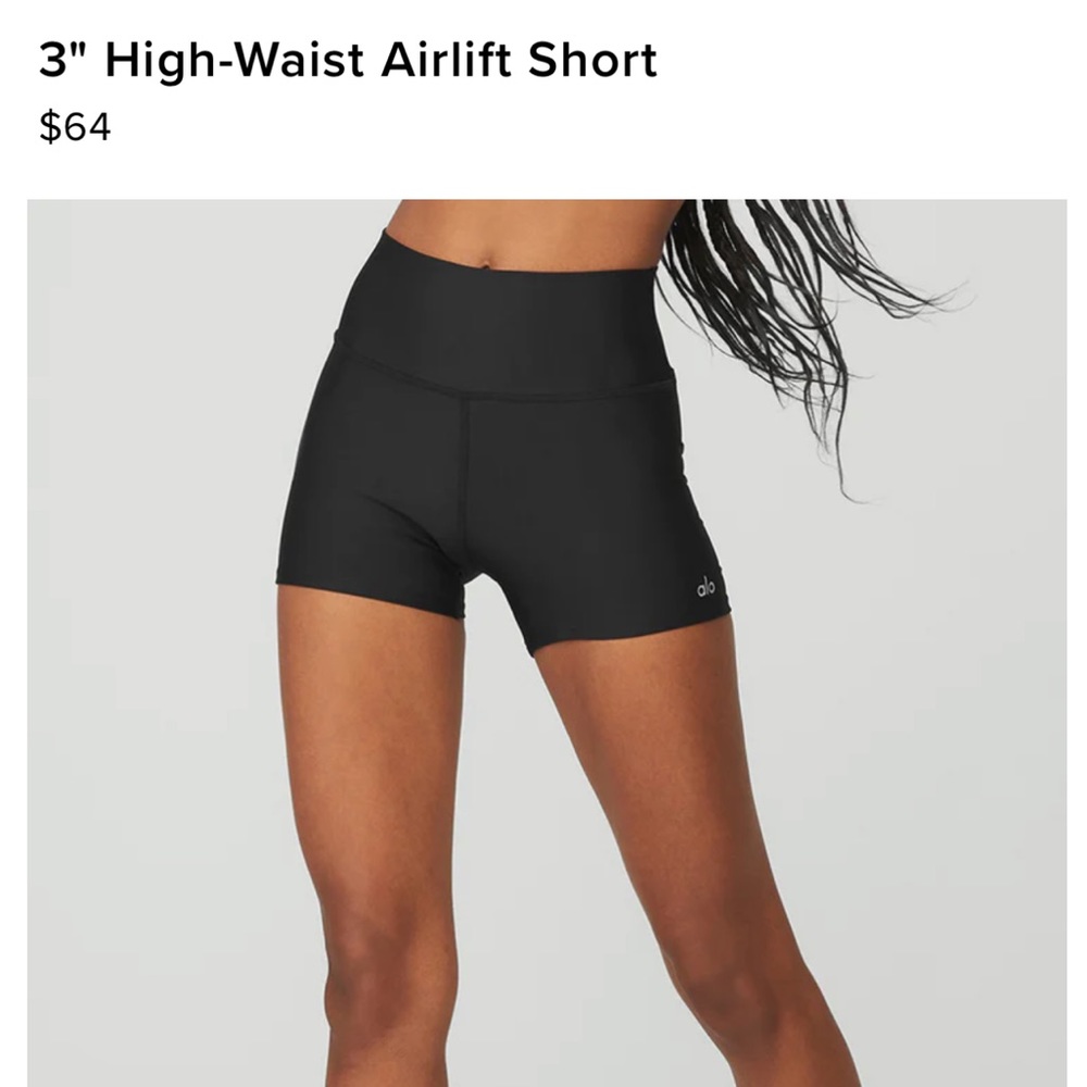 Alo yoga black biker shorts